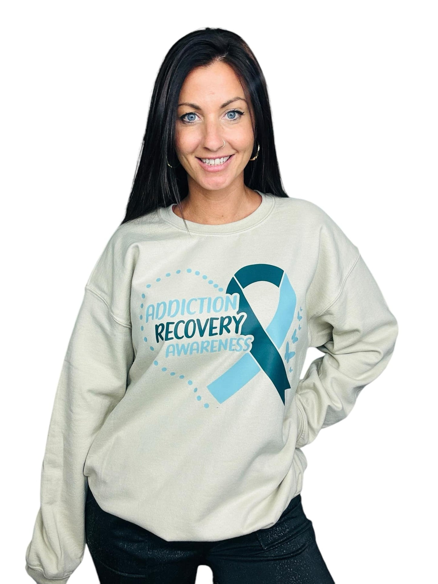 "Addiction Recovery Awareness" Graphic Hoodie/Crewneck Sweatshirt