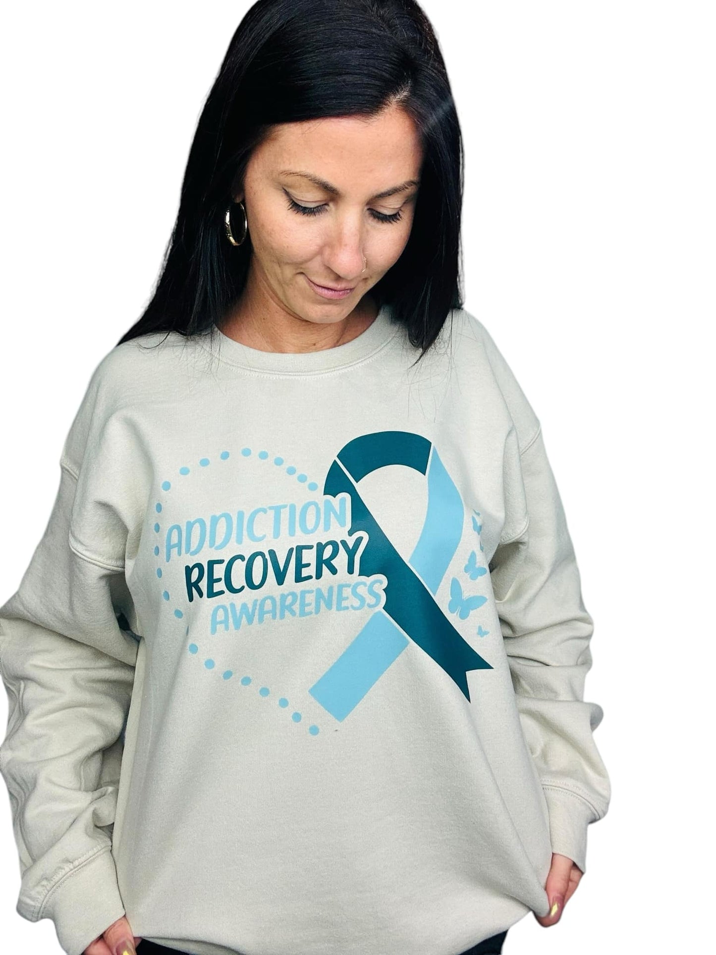 "Addiction Recovery Awareness" Graphic Hoodie/Crewneck Sweatshirt