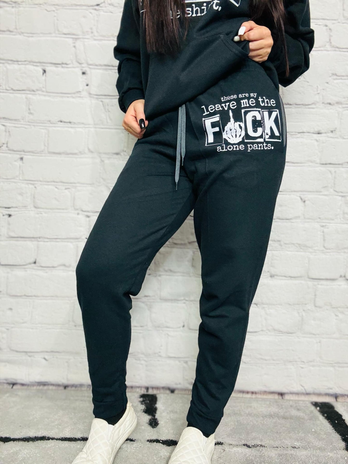 "Leave Me The F*** Alone" Graphic Joggers