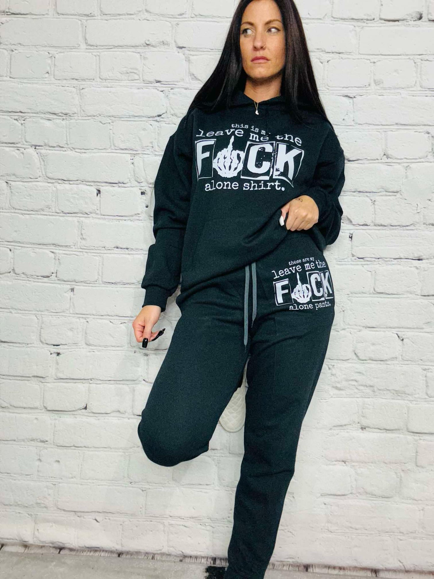 "Leave Me The F*** Alone" Graphic Hoodie/Crewneck Sweatshirt