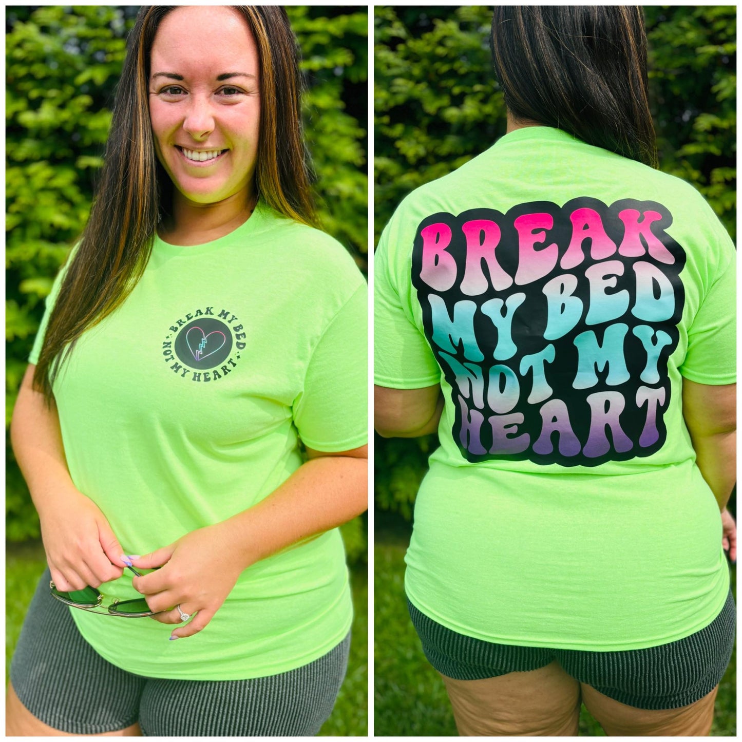 "Break My Bed" OMBRE Short Sleeve T Shirt