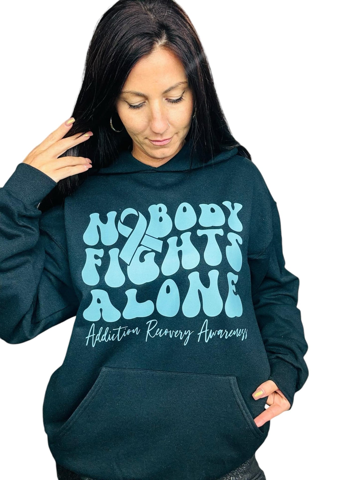 "Nobody Fights Alone" Graphic Hoodie/Crewneck Sweatshirt