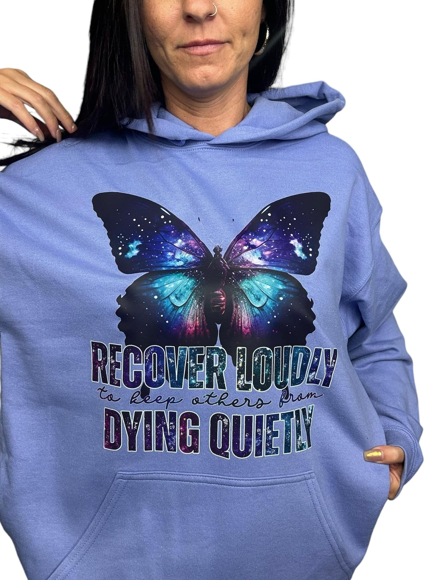 "Recover Loudly 2.0" Graphic Hoodie/Crewneck Sweatshirt