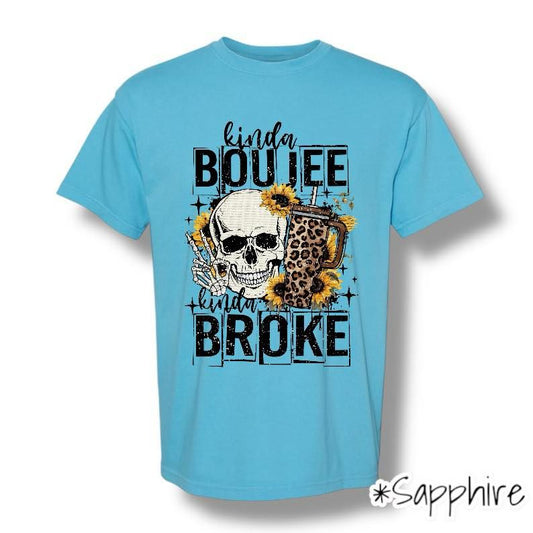 "Kinda Boujee" (Black Ink) Front Print Only Short Sleeve