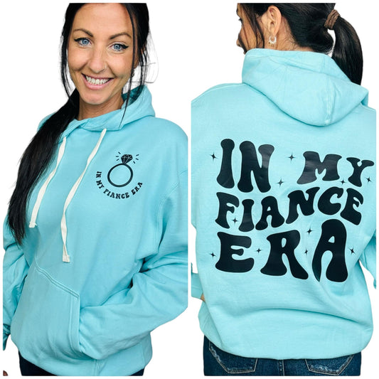 "In My Fiance Era" (Black Ink) Graphic Hoodie