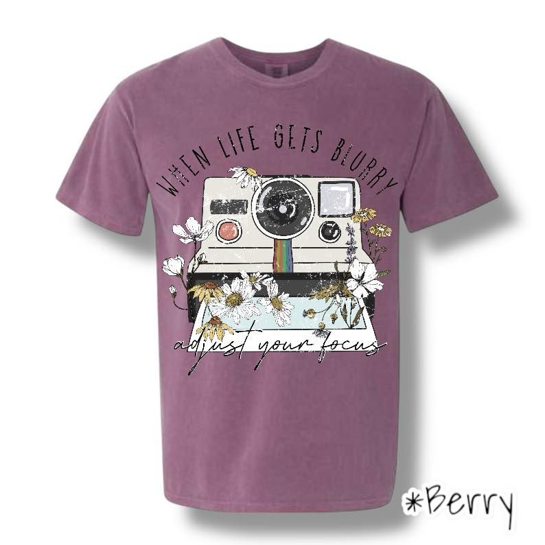 "Adjust Your Focus" Front Print Only Short Sleeve