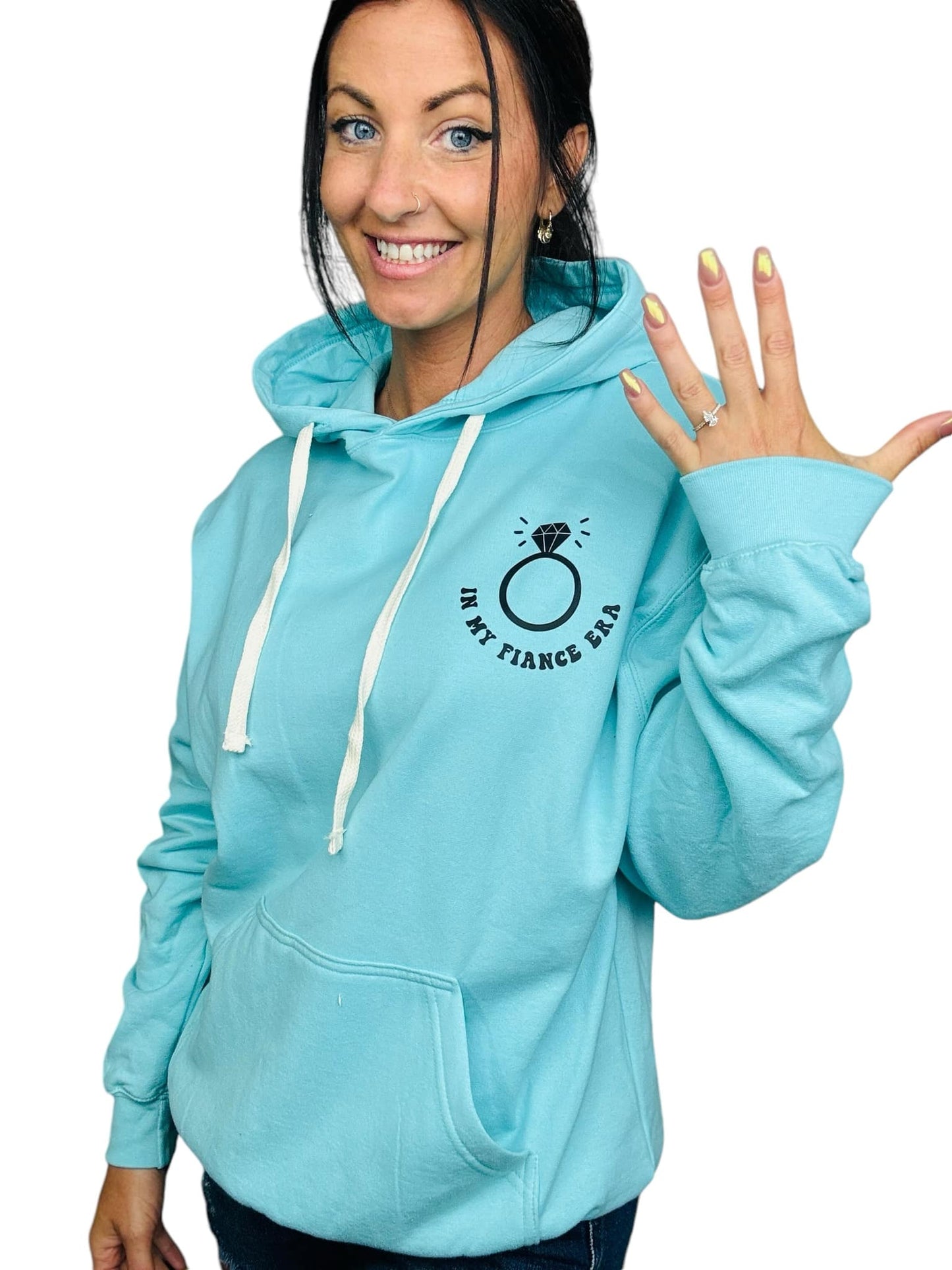 "In My Fiance Era" (Black Ink) Graphic Hoodie