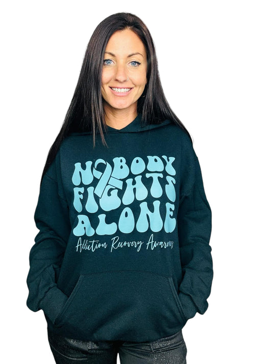 "Nobody Fights Alone" Graphic Hoodie/Crewneck Sweatshirt