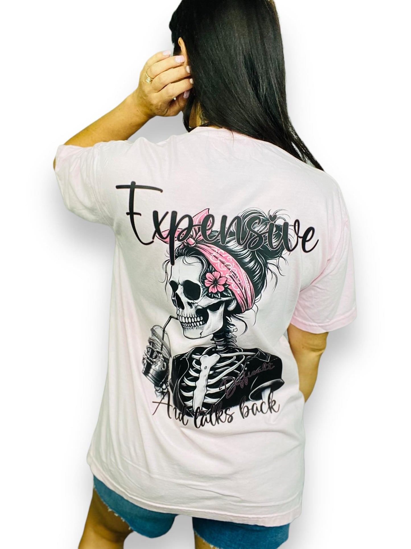 "Expensive and Talks Back (Skeleton)" Short Sleeve T Shirt