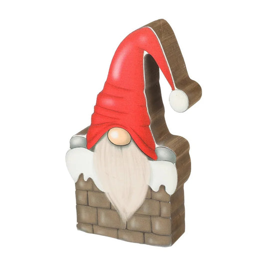 Wooden Gnome in Chimney