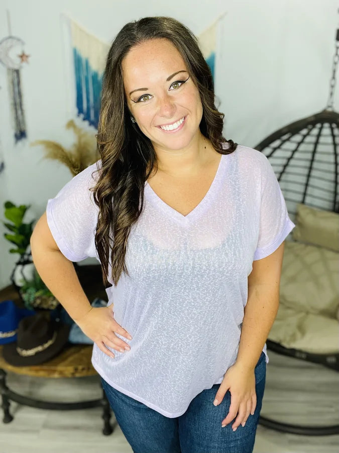 "Summer Sunshine" Sheer Top - Reg/Plus (5 Colors)