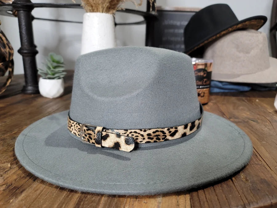 Wool Fashion Fedora - Grey