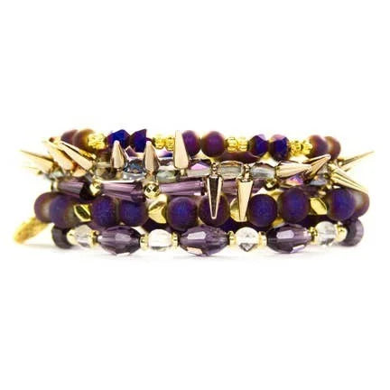 Savvy Bling Orchid Purple Bracelet Stack