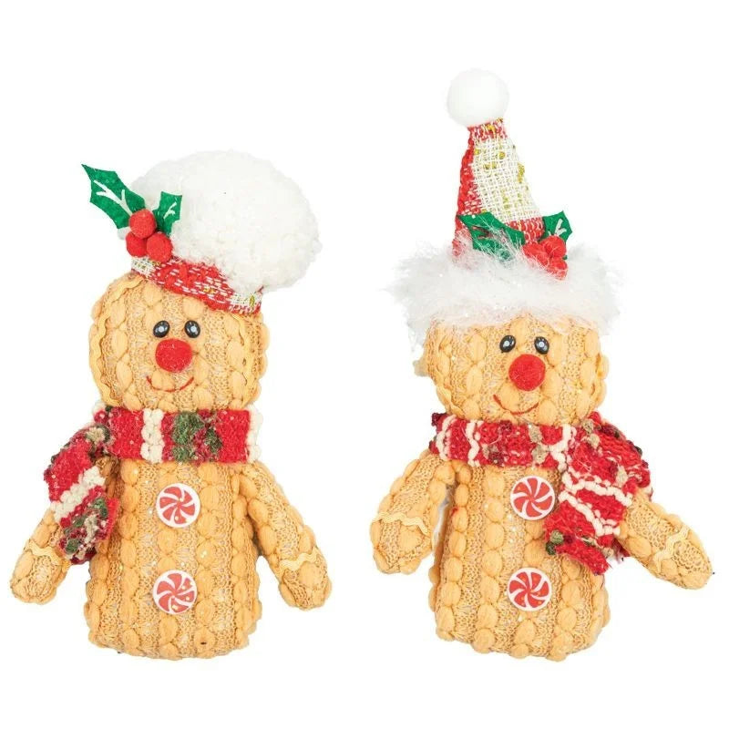 Red Plaid Gingerbread Ornaments (Multiple Styles)