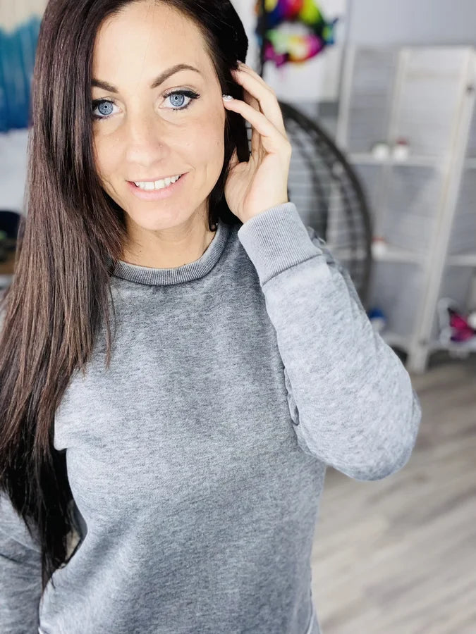 Charcoal Crewneck Sweatshirt - Reg/Plus