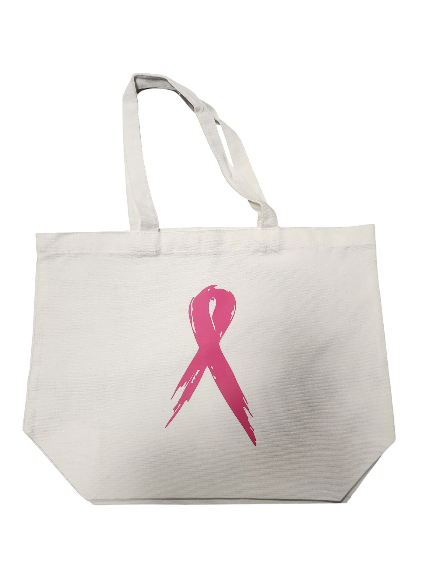 "Pink Ribbon" Canvas Tote Bag