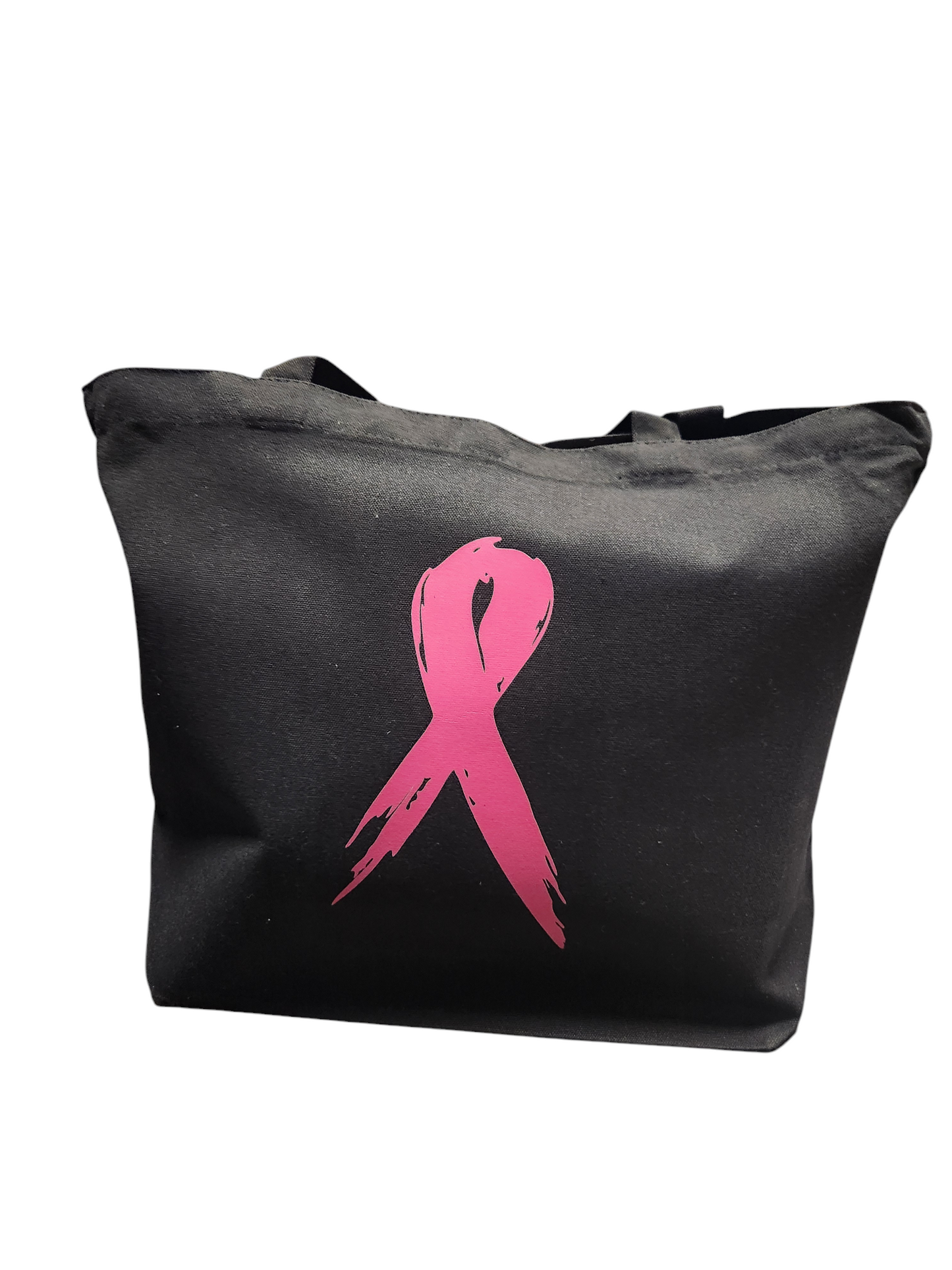 "Pink Ribbon" Canvas Tote Bag