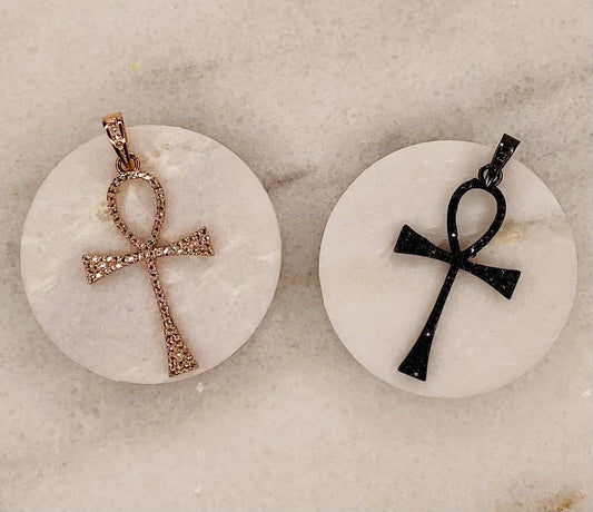 Pave Crystal Cross Pendants (Large)