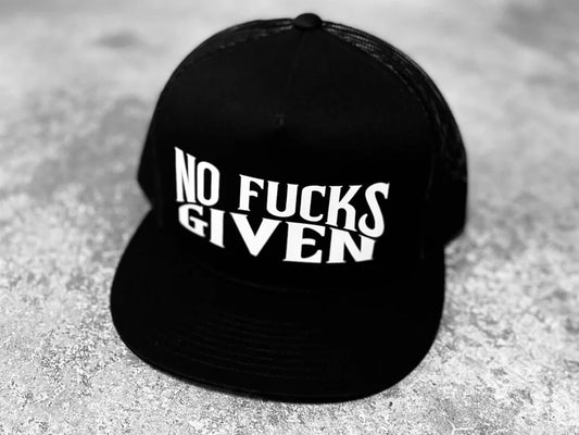 "No F***s Given" Black Snapback Hat