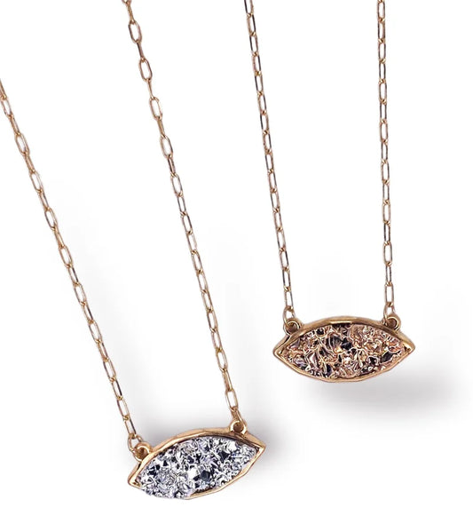 Druzy Bar Necklace