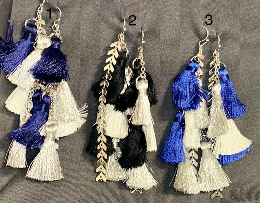 Erimish Gameday Dangling Tassel Earrings (Multiple Styles)