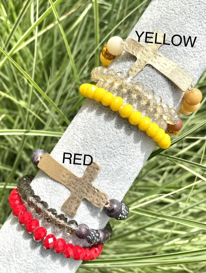 3-Piece Cross Bracelet