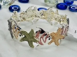 Sea Star & Fish Bracelet by Periwinkle