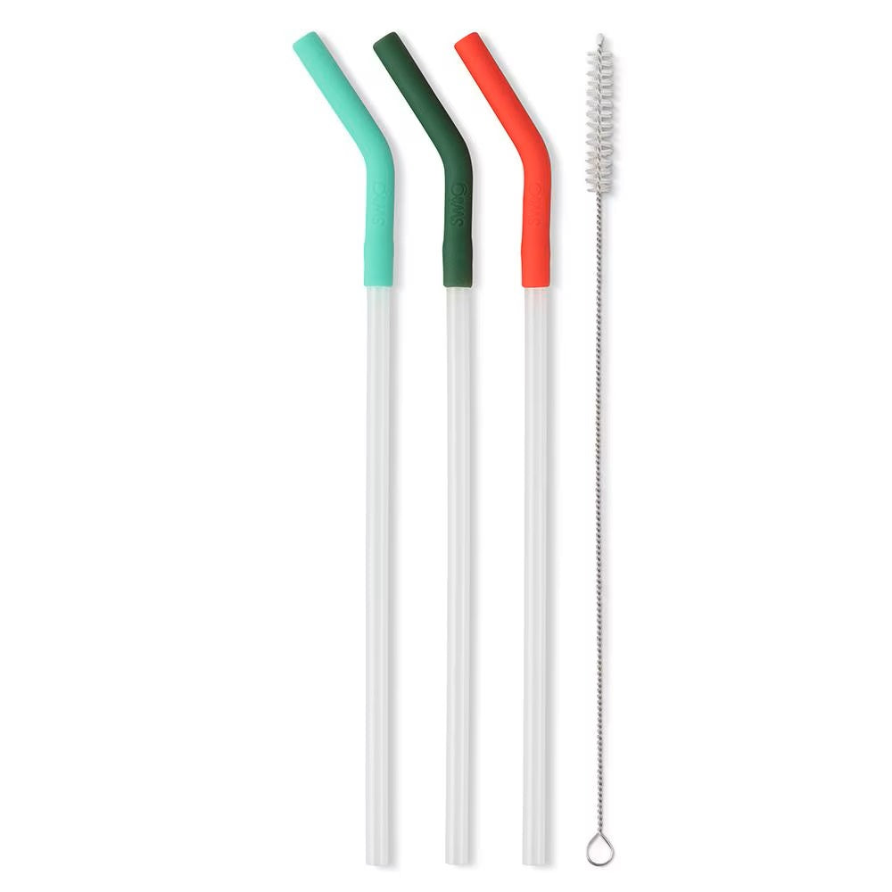 Swig - Mint/Green/Red Straw Set (40oz Mega Mug)