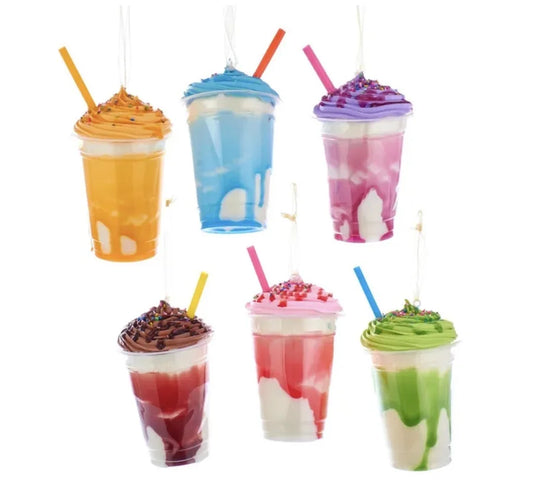 Fancy Milkshake Ornaments (Multiple Colors)