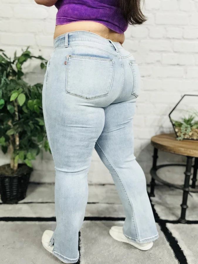 Judy Blue - "Jane" Light Blue Mid-Rise Bootcut Jeans