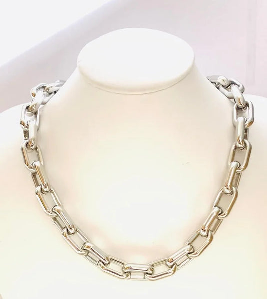 Real Rhodium Plated Over Brass Chain - 18" +2