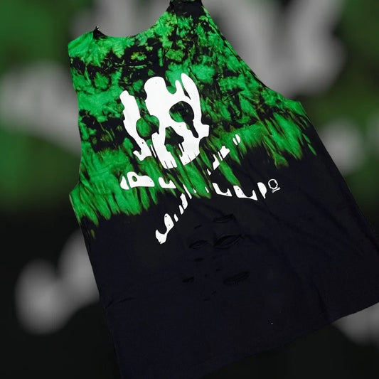 Acid Skull Tie Dye Tank Top