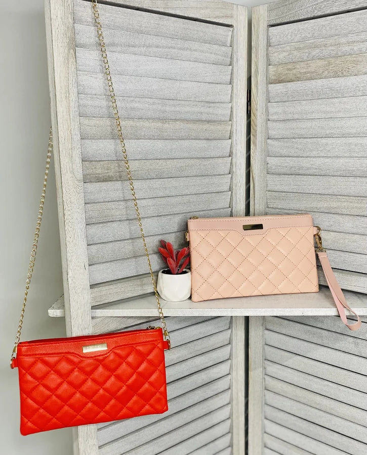 The Kate Quilted Wristlet Clutch Bag