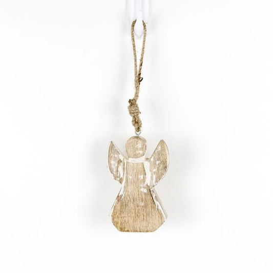 Mango Wood Angel Ornament