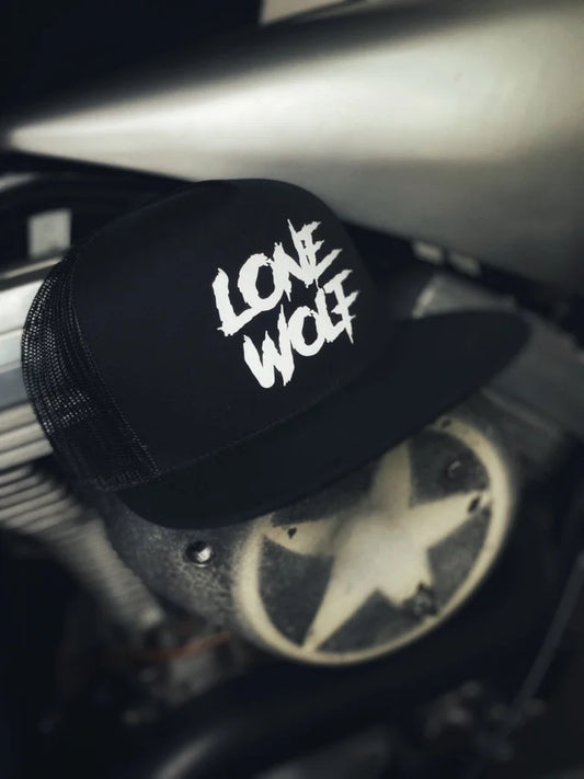 "Lone Wolf" Black Snapback Hat