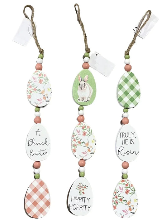 Wooden Easter-Themed Hanging Decor (3 Styles)