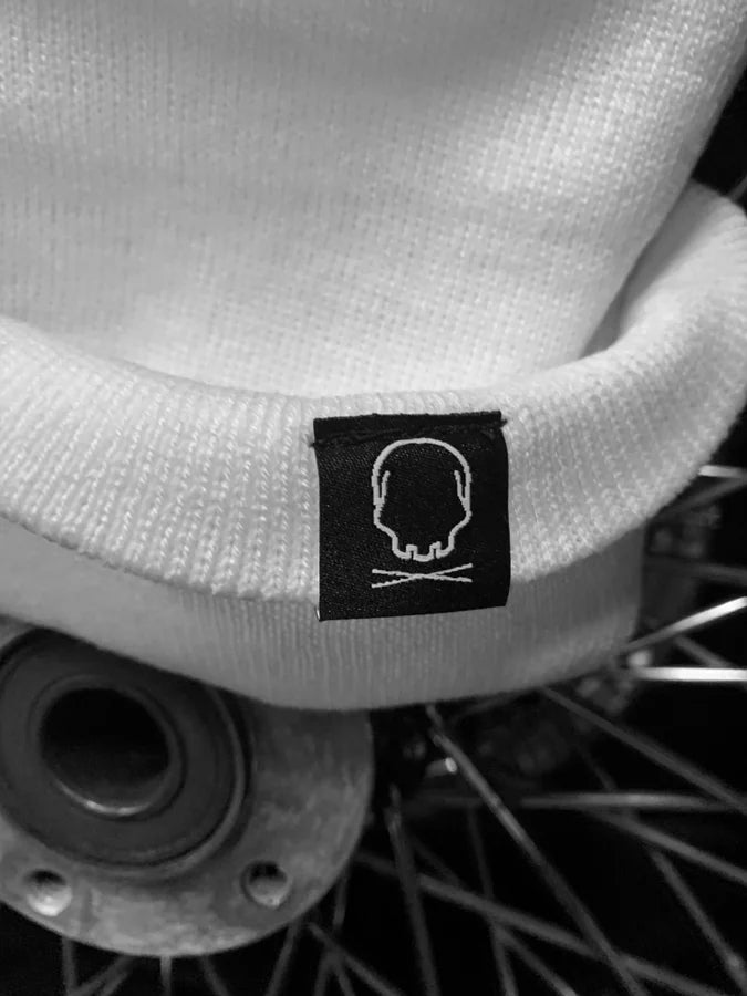 "Rocker" White Beanie