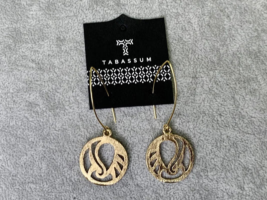 Etched Gold Earrings