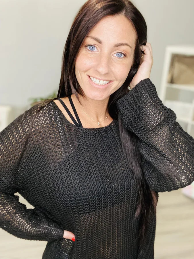 Reg. Black Long Sleeve Sweater