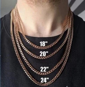 Stainless Steel Cuban Link Chain w/ Crystal Clasp - 20"