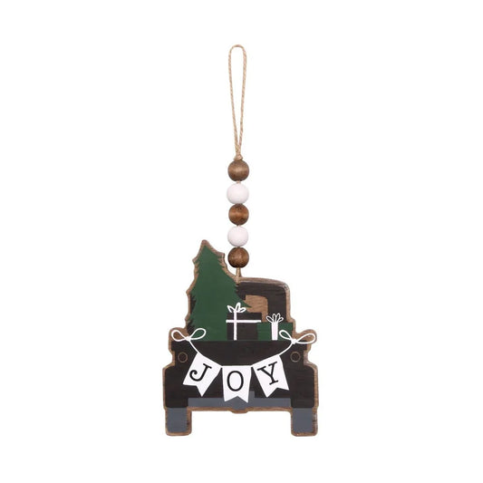 "JOY" Black Truck Ornament