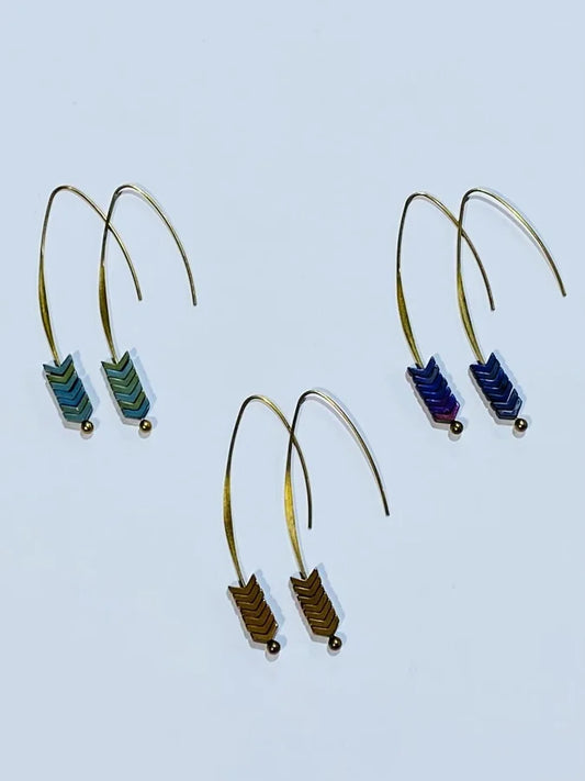 Arrow Wire Dangle Earrings