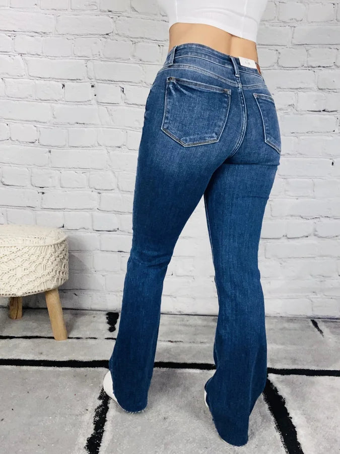 Judy Blue - "Catherine" Dark Blue Mid-Rise Bootcut Jeans - Reg/Plus