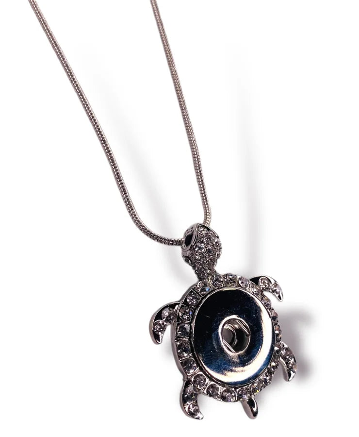 Crystal Turtle Snap Necklace