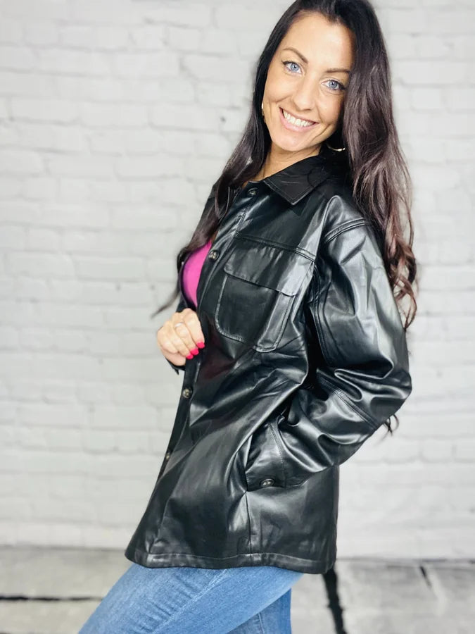 "Feeling Like a Rebel" Faux Leather Jacket