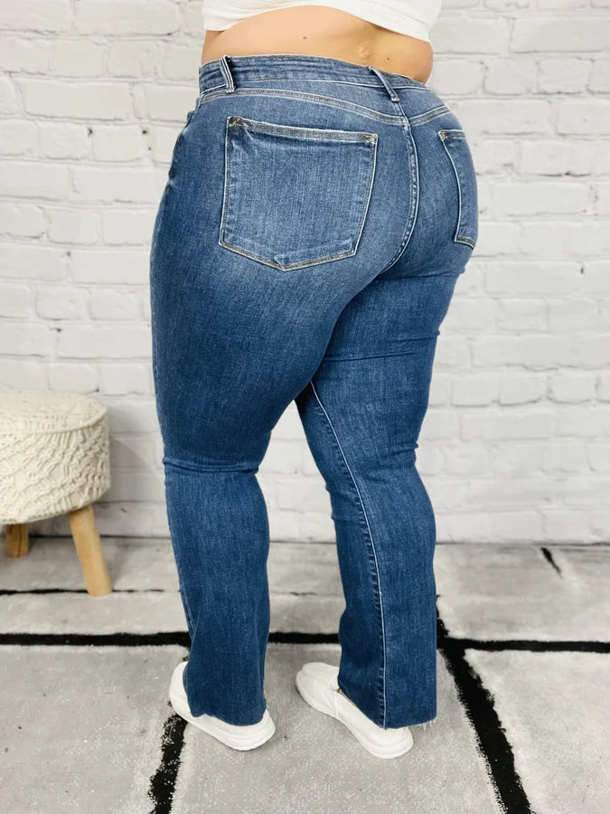 Judy Blue - "Catherine" Dark Blue Mid-Rise Bootcut Jeans - Reg/Plus