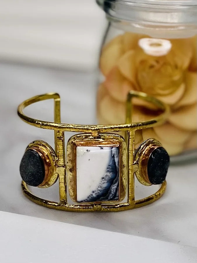Druzy/Mixed Stone Cuff Bracelet
