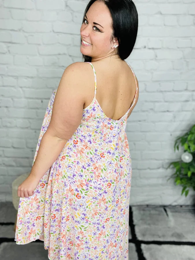 "Be a Wildflower" Ivory Dress - Reg/Plus