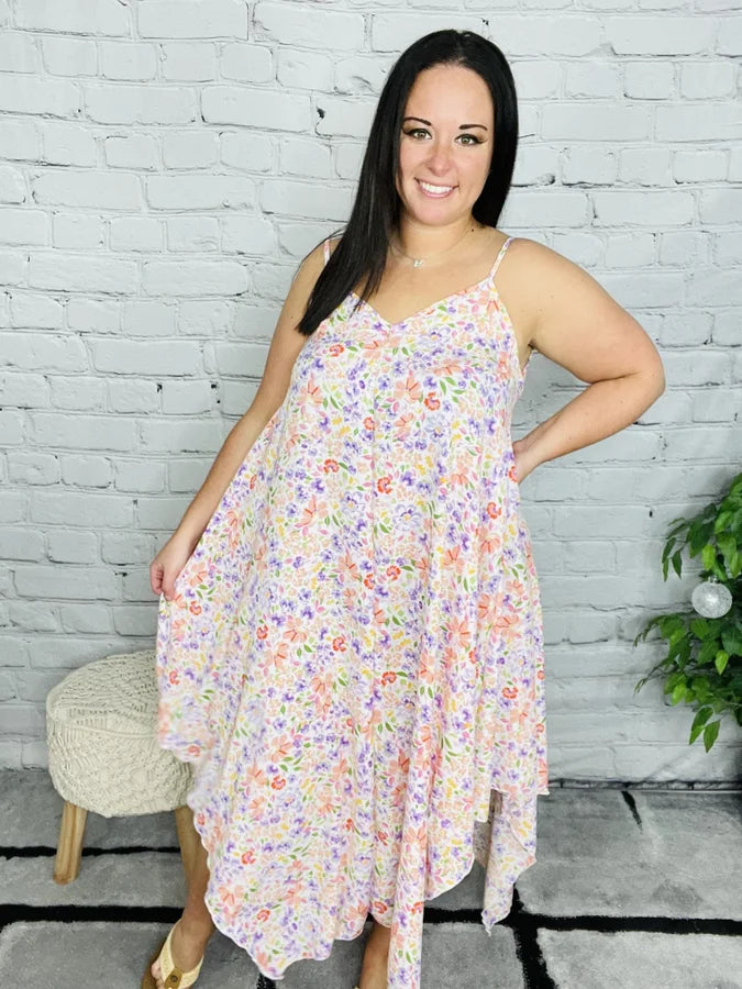 "Be a Wildflower" Ivory Dress - Reg/Plus