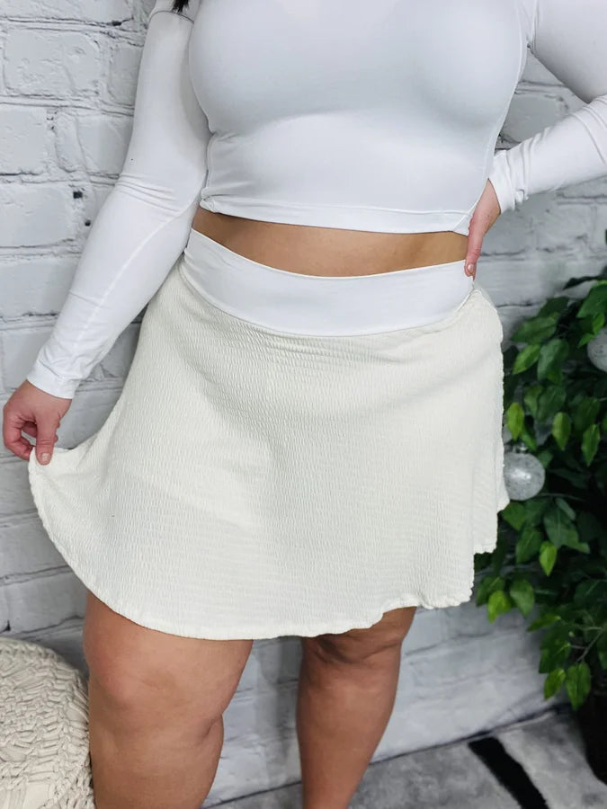 "Finding the Rhythm" Sand Skort - Reg/Plus